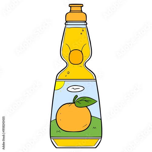 orange ramune illustration hand drawn isolated vector