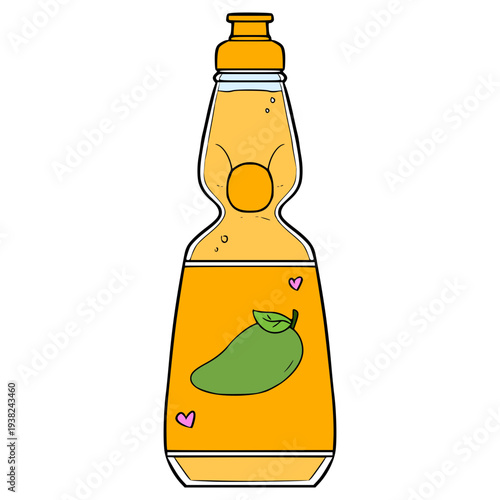 mango ramune illustration hand drawn isolated vector