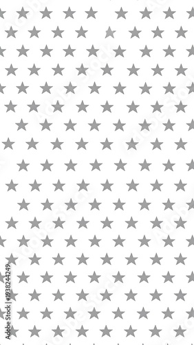 Repeating pattern of small five-pointed stars in gray on a white background