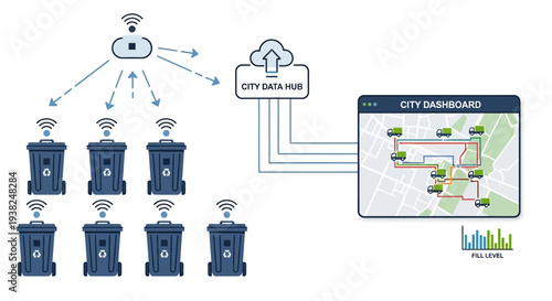 City data dashboard with sensors.