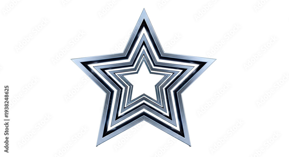 Obraz premium Nested Metallic Stars