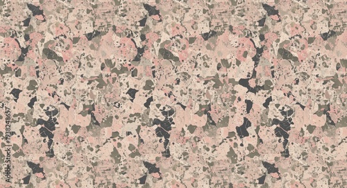 Contemporary stone and marble terrazzo pattern in pink and green on stylish vector