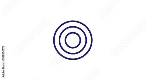 Concentric circles design element graphic.