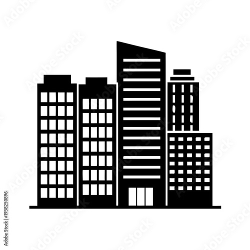 Modern City Skyline with Sleek Skyscrapers and Urban Architecture.