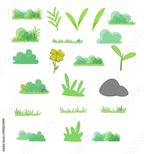 Set of green nature icons