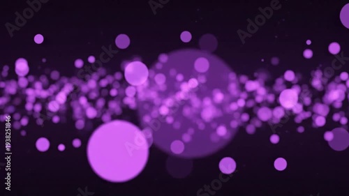 Abstract Purple Particle Stream Animation with Elegant and Smooth Floating Bokeh Effects