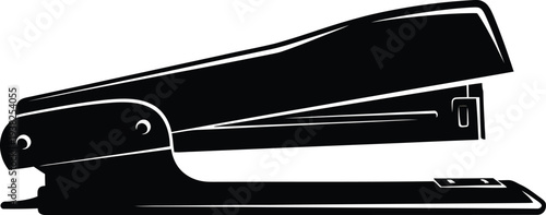 Black Stapler on White Background