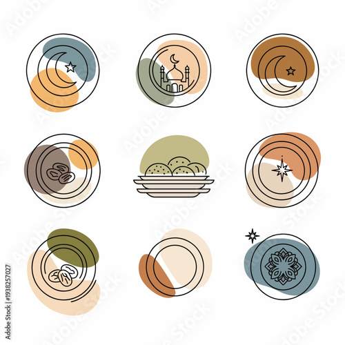 Set of Minimalist Food Icons