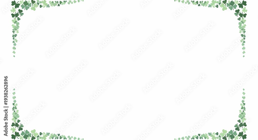 Fototapeta premium St. Patrick's Day frame with shamrocks decoration