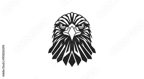 Detailed illustration of an eagle head.
