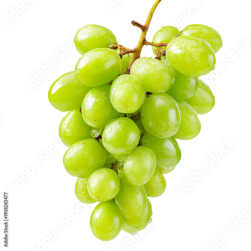Green grapes PNG cutout for supermarket promotions and web design elements.