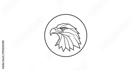 Eagle head in a circle.