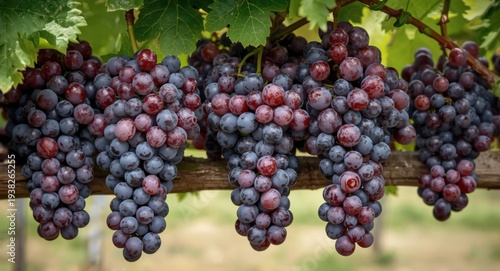 Wallpaper Mural Abundant ripe grapes dangling in full clusters from grapevine stems Torontodigital.ca