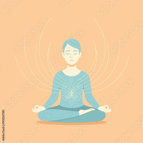 Woman Meditating Serenely