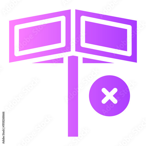 delete gradient icon