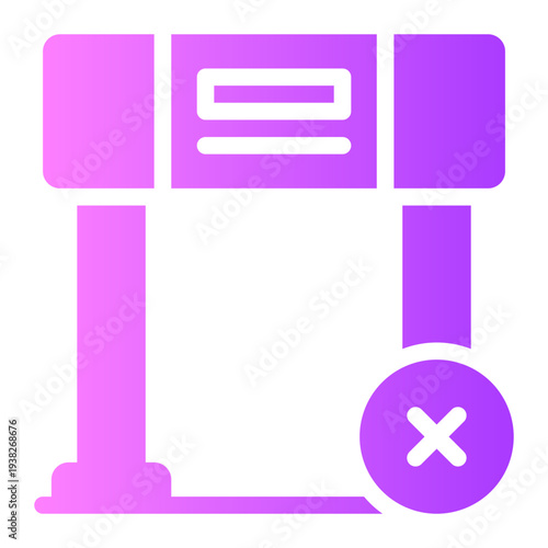 delete gradient icon