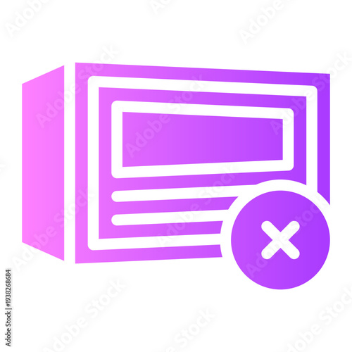 delete gradient icon