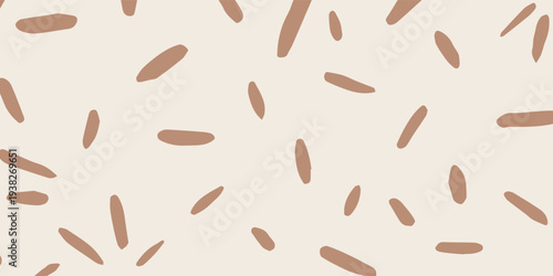 Abstract Brown Dashes on Light Background.