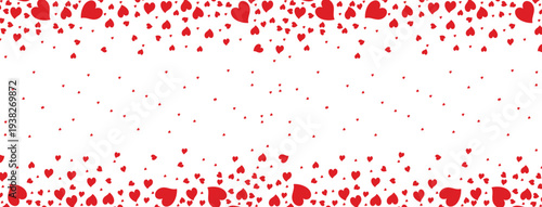 Abstract heart pattern for valentine's day wedding mother's day red hearts on white background for textiles banners wallpapers