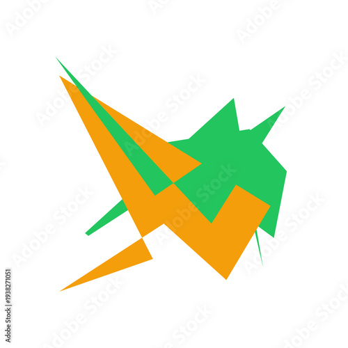 Modern shape representing cluster concept