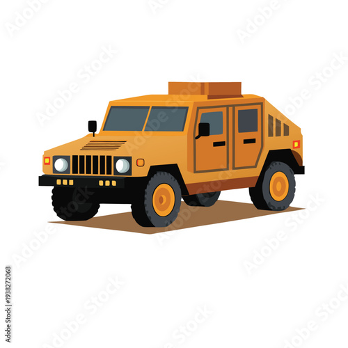 Humvee Desert Lion Sika 1:55 Scale Diecast Miniature Military Vehicle Vector Illustration Cartoon Clipart Line Art Printable Design