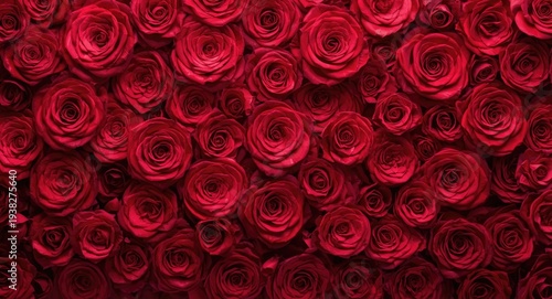 A decorative red rose pattern backdrop with expanded copy space for message placement