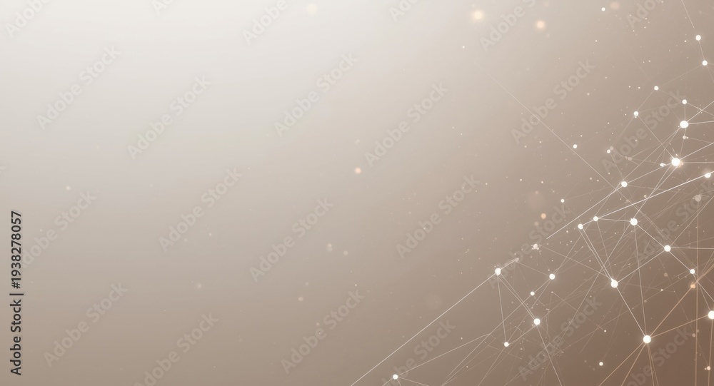 Fototapeta premium Abstract digital communication concept with lines and nodes on technological background