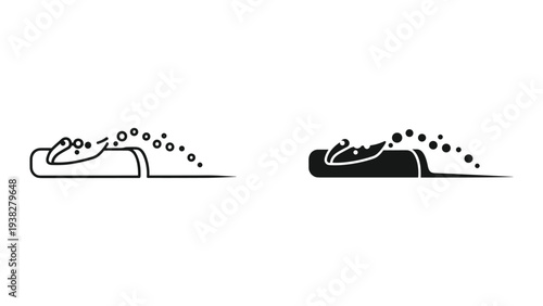 Iron Steam Bubbles Icon Clothing Care