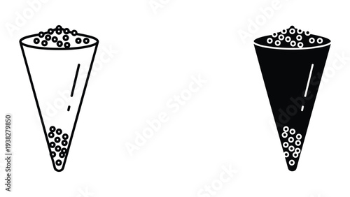 Funnel Beads Concept Commercial Icons