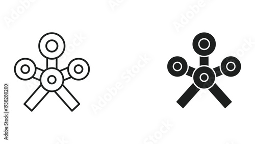 Faucet Handle Icon Plumbing Fixture Vector Art