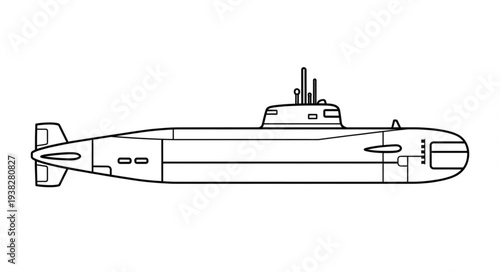 Submarine Underwater Vessel Navy Ship.