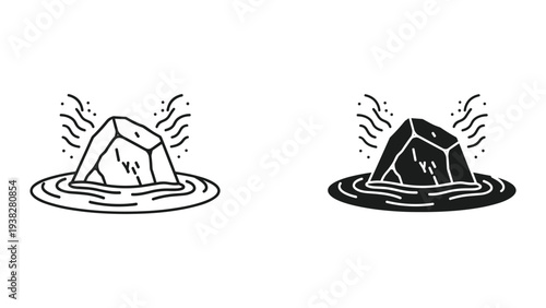 Stone Water Steam Concept Abstract