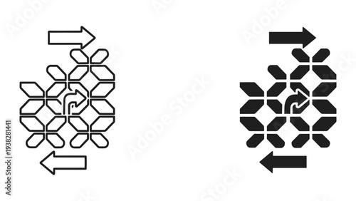 Process Flow Arrows Diagram Strategy