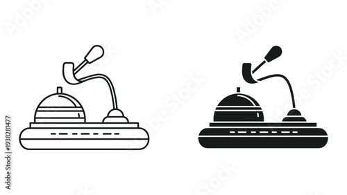 Reception Bell Microphone Service Icon Business