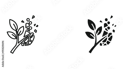 Plant Branch Dissolving Organic Matter Growth Disruption