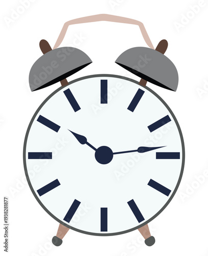 Simple Flat Alarm Clock Concept – Vector Design
