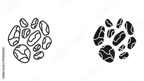 Nuts Cluster Icon Symbols Health Nutrition