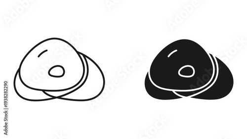 Stacking Pancakes Flat Food Icon Commercial