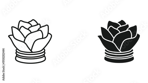 Hop Bud Icon Brewery Ingredient Symbol