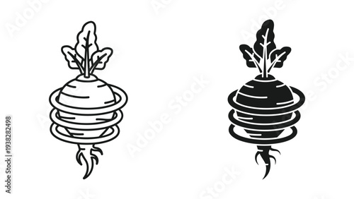 Beetroot Icon Circular Design Vegetable Symbol