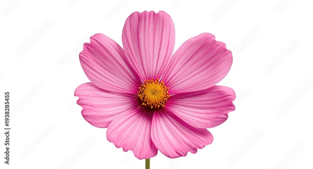 Obraz premium Vivid pink cosmos flower isolated on white background plus clipping path