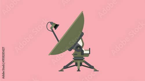 Satellite Dish Antenna Technology Communication Device.