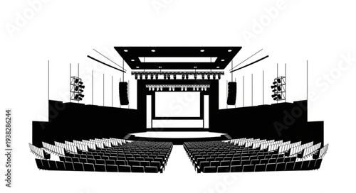 Theater Stage and Seating Area.