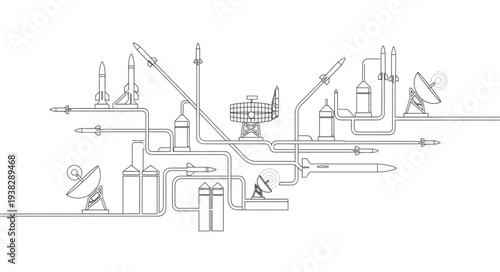 Technical Drawing of Mechanical Device.