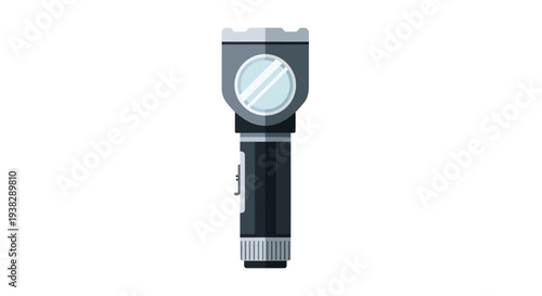 Modern Flat Flashlight Icon on White Background