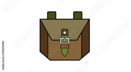 Vintage Canvas Backpack Icon