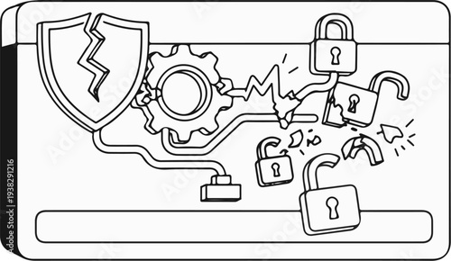 Security system fails, breaking apart locks and gear