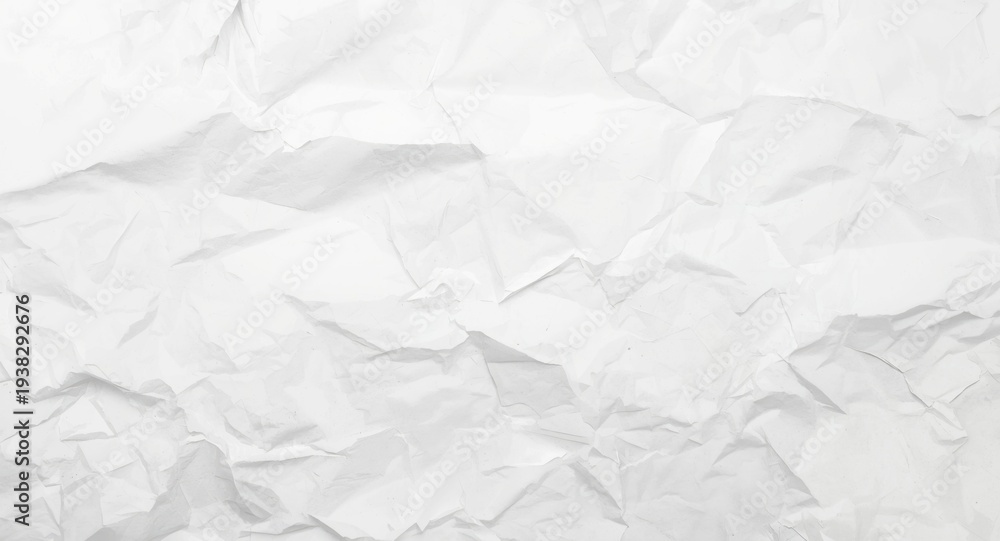 Obraz premium Close up of crumpled tissue paper texture on a clean white background