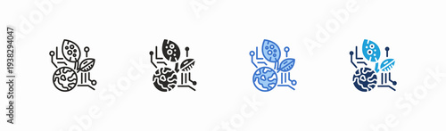 Set of ecologist icon collection in multiple style. Icon suitable for web and mobile application