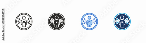 Set of empathist icon collection in multiple style. Icon suitable for web and mobile application